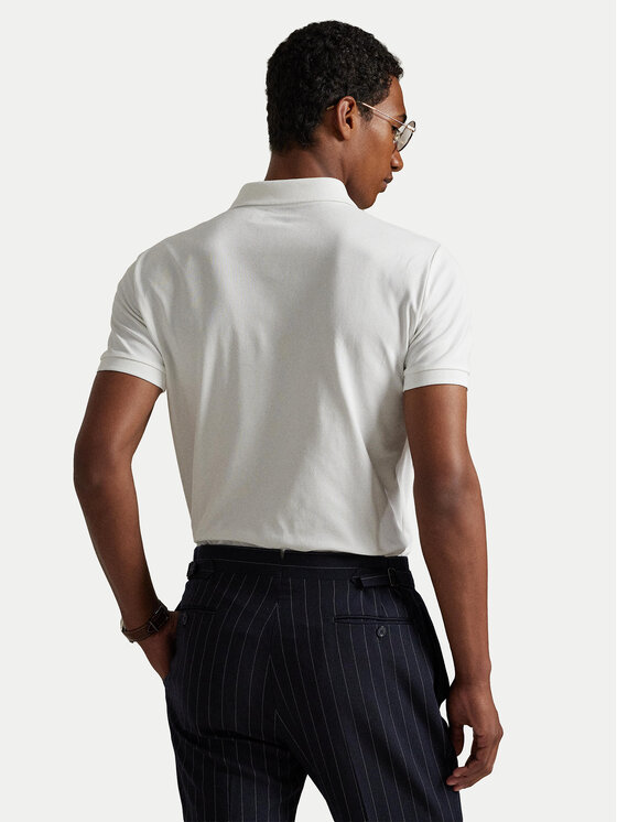 Polo Ralph Lauren Polo Ralph Lauren Polo marškinėliai 710941439002 Balta Custom Slim Fit