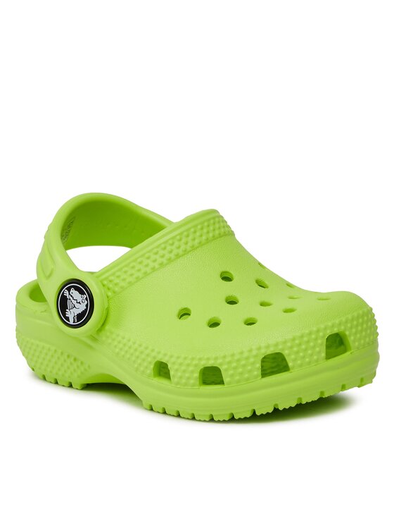 Crocs Чехли Crocs Classic Kids Clog T Limeade 206990 Зелен
