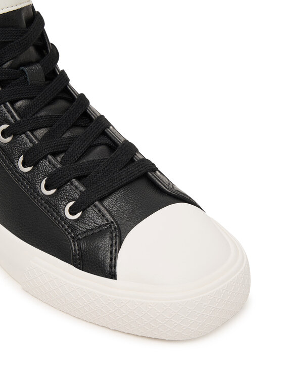 Calvin Klein Trampki Calvin Klein Vulc Lace Up Hightop Lth HW0HW03076 Czarny