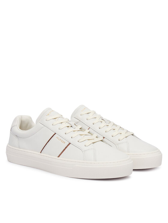 Tommy Hilfiger Sneakers Tommy Hilfiger Dress Casual Leather Sneaker FM0FM05989 Bianco