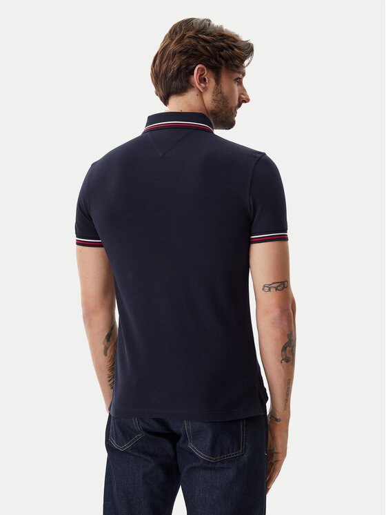 Tommy Hilfiger Tommy Hilfiger Polo Tipped MW0MW37346 Σκούρο μπλε Slim Fit