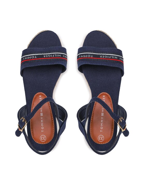 Tommy Hilfiger Espadrilky Tommy Hilfiger Rope Wedge Sandal T3A7-32777-0048 M Tmavomodrá