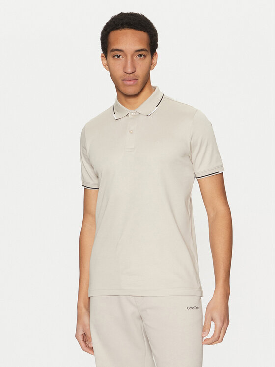 Calvin Klein Calvin Klein Polo K10K114130 Bež Regular Fit