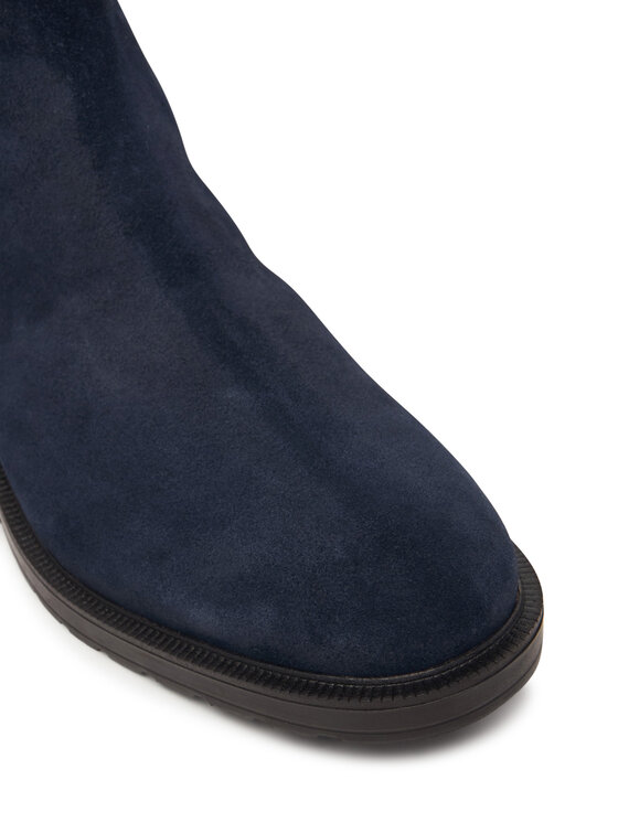 Tommy Hilfiger Μποτάκια Tommy Hilfiger Cleated Hilifger Suede Boot FM0FM05961 Σκούρο μπλε