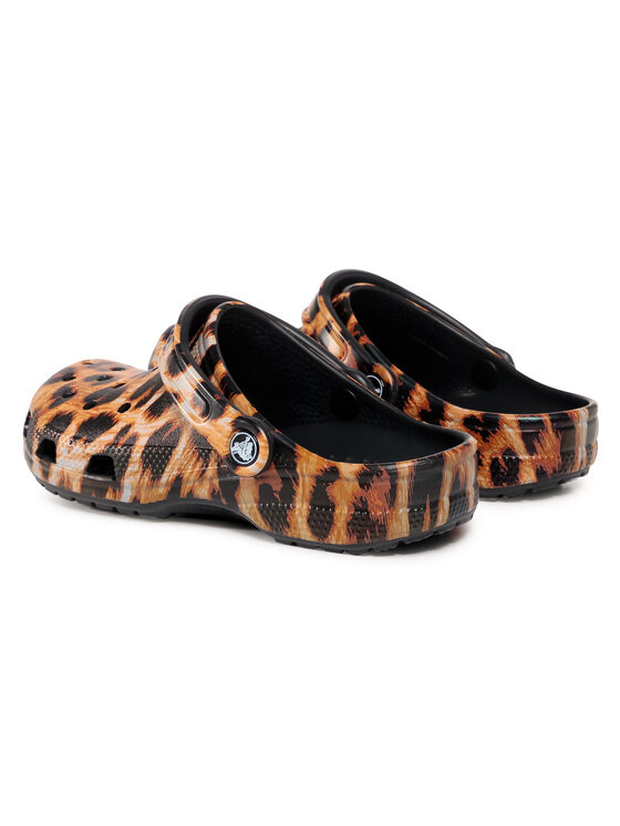Crocs Iešļūcenes Crocs Classic Animal Print 206676 Brūns