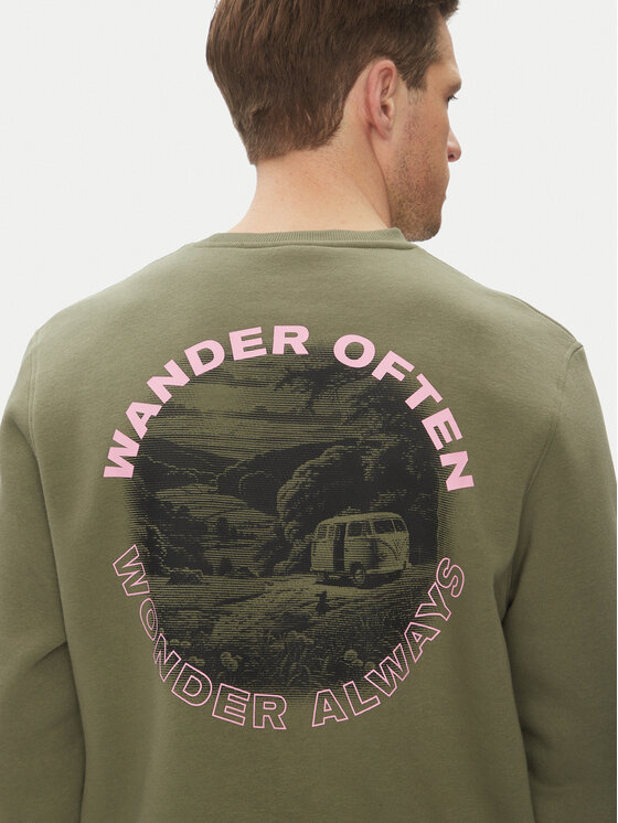 Hunter Hunter Світшот May HARM0058251 Хакі Relaxed Fit