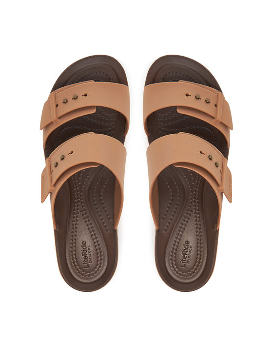 Crocs Παντόφλες Crocs Brooklyn Cork Buckle 211252 Μπεζ