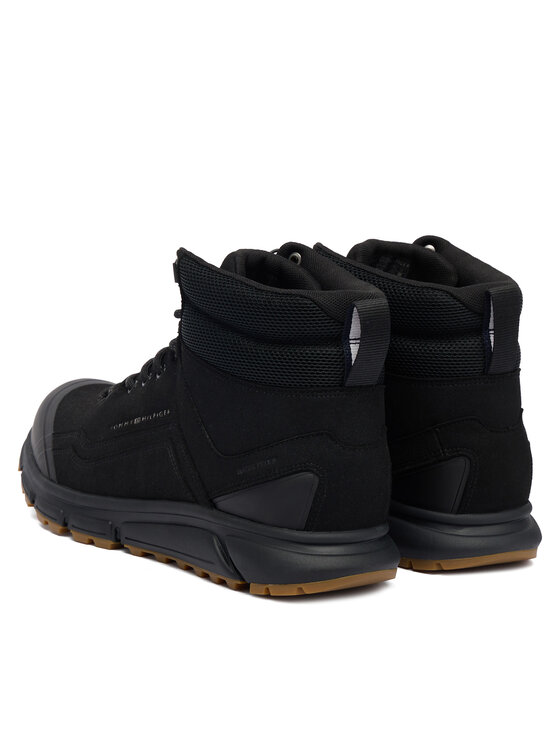 Tommy Hilfiger Kotníková obuv Tommy Hilfiger Outdoor Runner Hi Wpm FM0FM05575 Černá