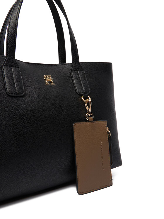 Tommy Hilfiger Kabelka Tommy Hilfiger Th Icon Mini Tote AW0AW18233 Čierna