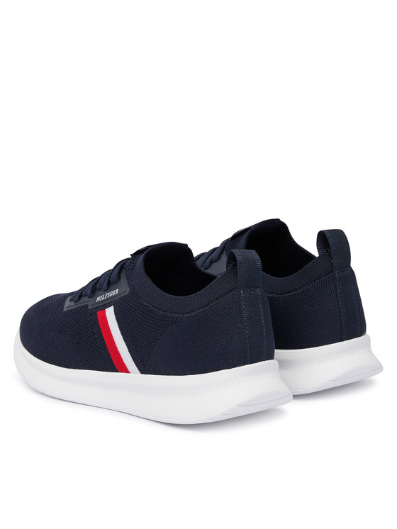 Tommy Hilfiger Sneakersy Tommy Hilfiger Lightweight Knitted Runner FM0FM05756 Granatowy