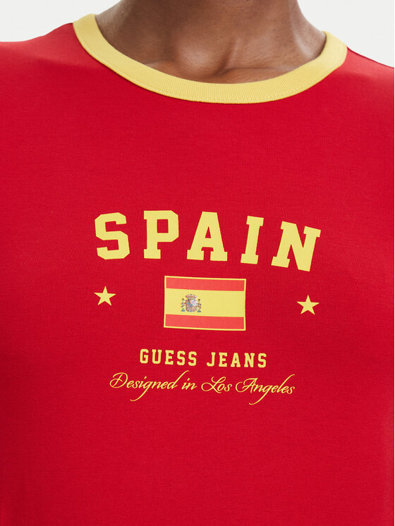Guess Jeans Guess Jeans Футболка W6YI16 K3995 Червоний Slim Fit