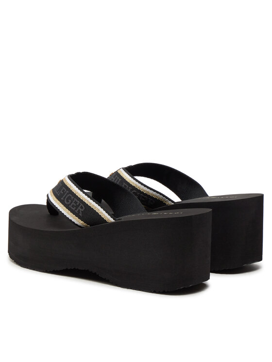 Tommy Hilfiger Chancletas Tommy Hilfiger Im Platform Beach Sandal FW0FW08236 Negro