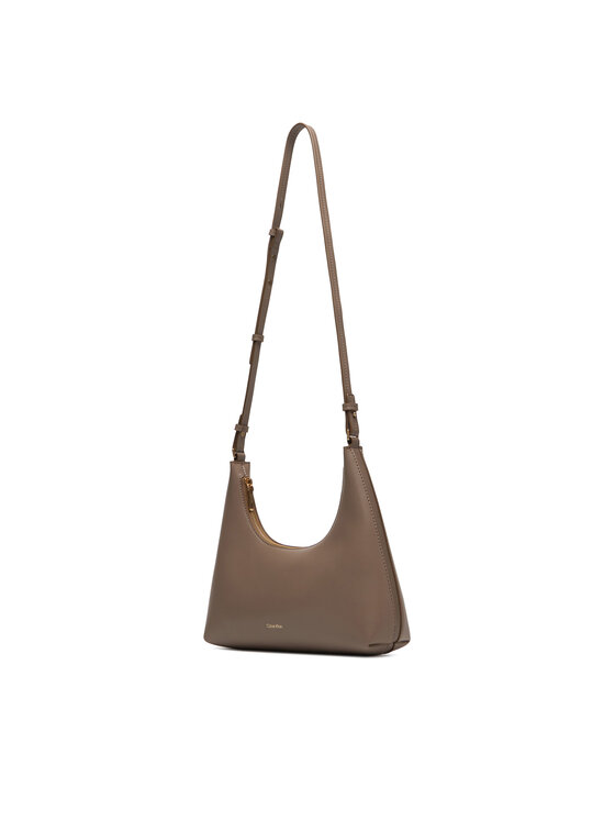 Calvin Klein Дамска чанта Calvin Klein Foil Logo Conv Shoulder Bag LV04F3272G Бежов