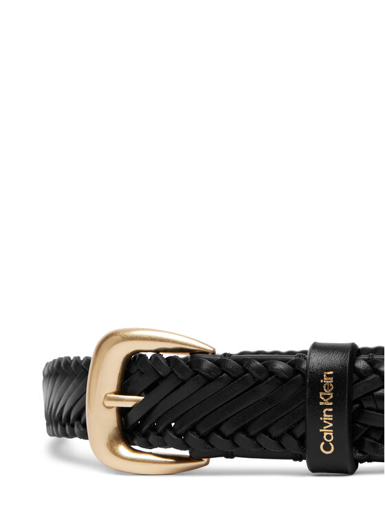 Calvin Klein Ženski pas Calvin Klein Braided Logo Buckle 25Mm LV04F7087G Črna