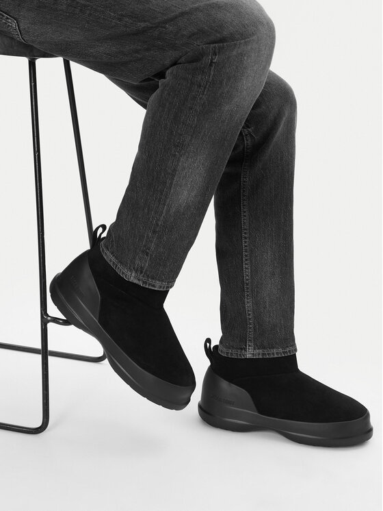 Moon Boot Sniega zābaki Moon Boot Luna Low Suede Boot 80D2480040 Melns