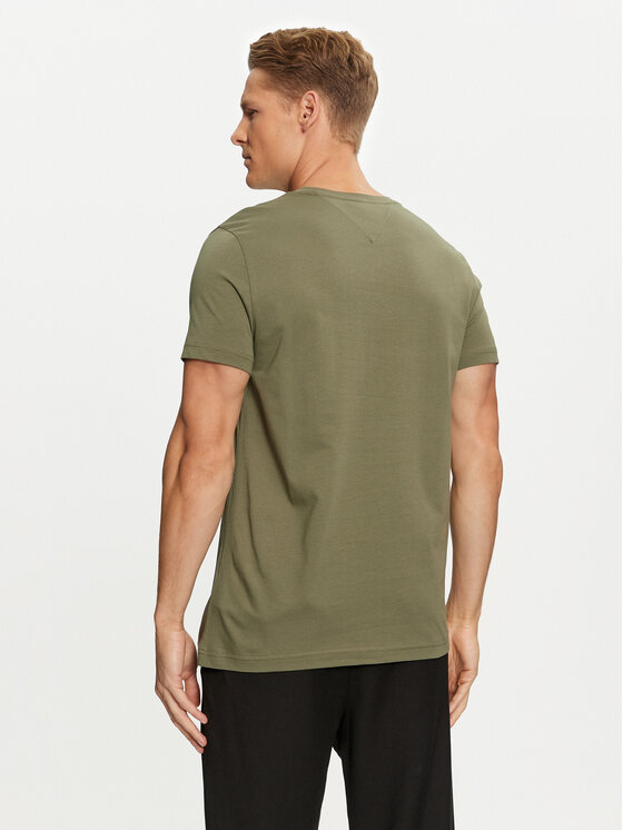 Tommy Hilfiger Tommy Hilfiger Majica Logo MW0MW11797 Zelena Slim Fit