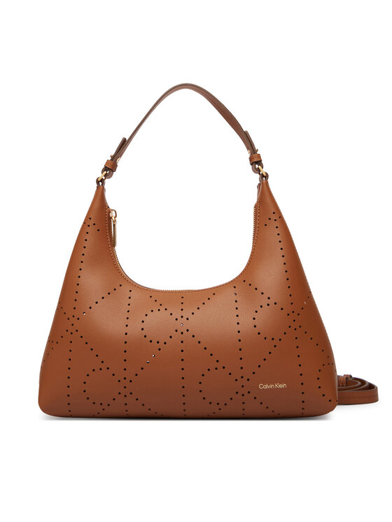 Calvin Klein Rankinė Calvin Klein Emblem Aop Perfor Lthr Bag LV04F3367G Ruda