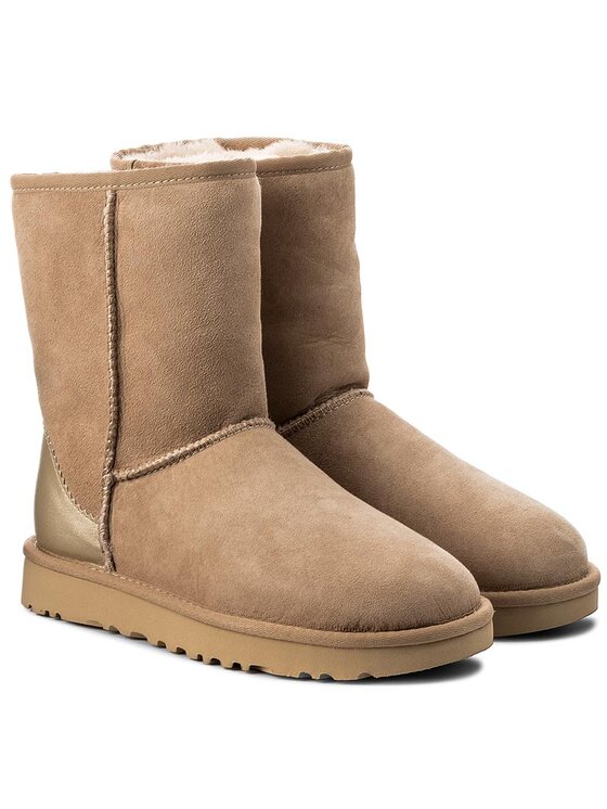 Ugg Cizme de zăpadă Ugg W Classic Short II Metallic 1019030 Bej