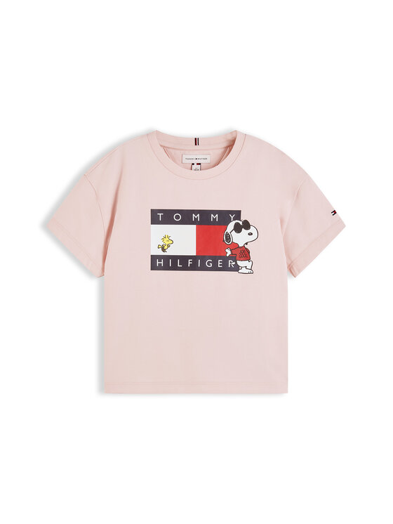 Tommy Hilfiger Tommy Hilfiger Camiseta Peanuts Flag  KG0KG09634 Rosa claro Regular Fit