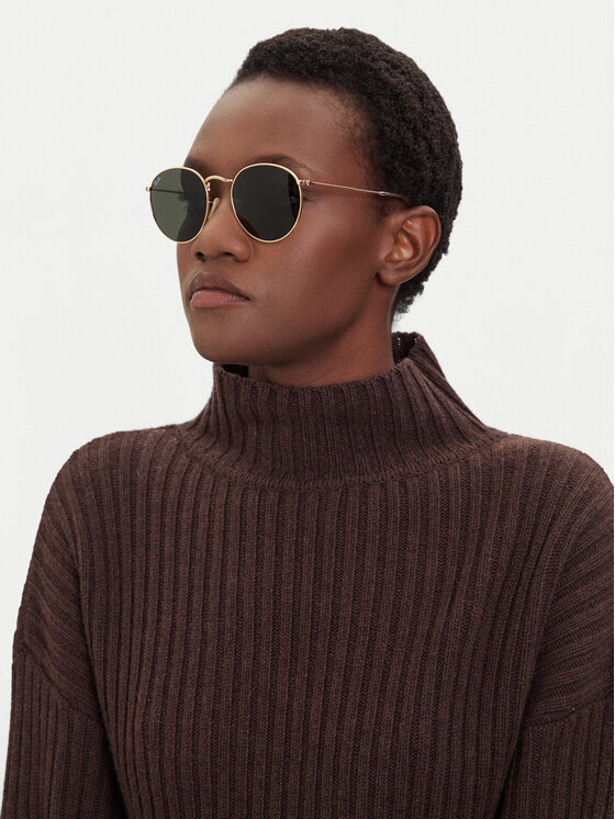 Ray-Ban Sončna očala Ray-Ban Round Metal 0RB3447 001 Zlata