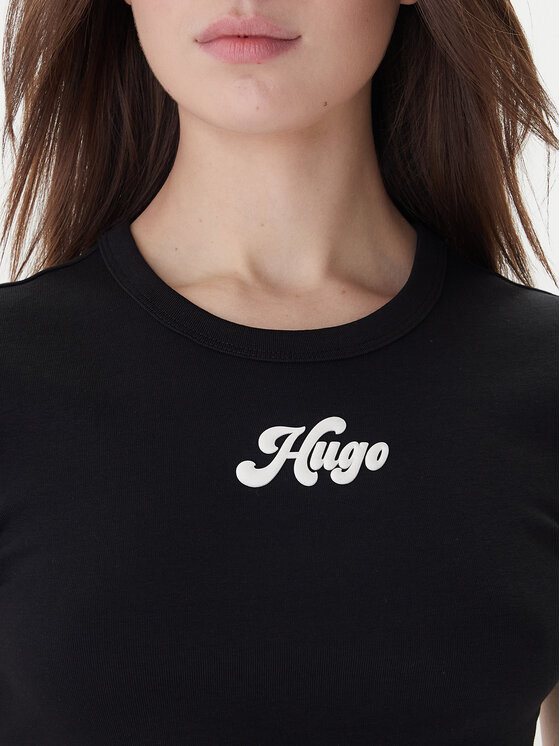 HUGO HUGO T-shirt Delanor_2 50539132 Nero Cropped Fit