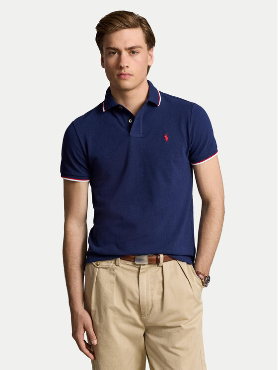 Polo Ralph Lauren Polo Ralph Lauren Поло Classics 710842621003 Cиній Slim Fit