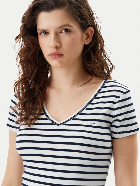 Tommy Jeans Tommy Jeans T-shirt Essential DW0DW17385 Tamnoplava Slim Fit