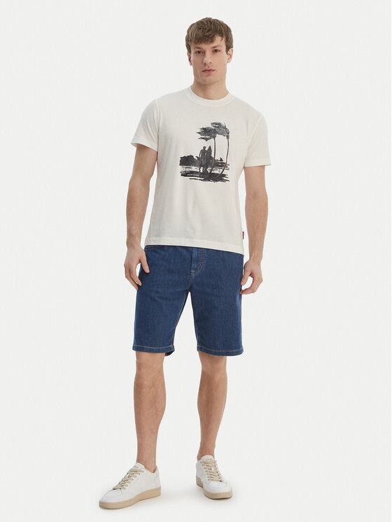JOOP! Jeans JOOP! Jeans Camiseta JJJ-Lanakila 30101983 Écru Regular Fit