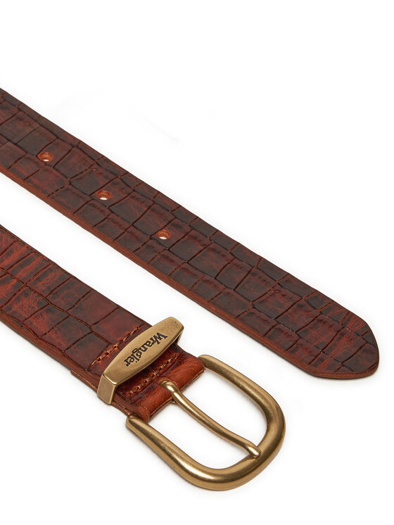 Wrangler Vyriškas Diržas Wrangler Alligator 112358333 Ruda