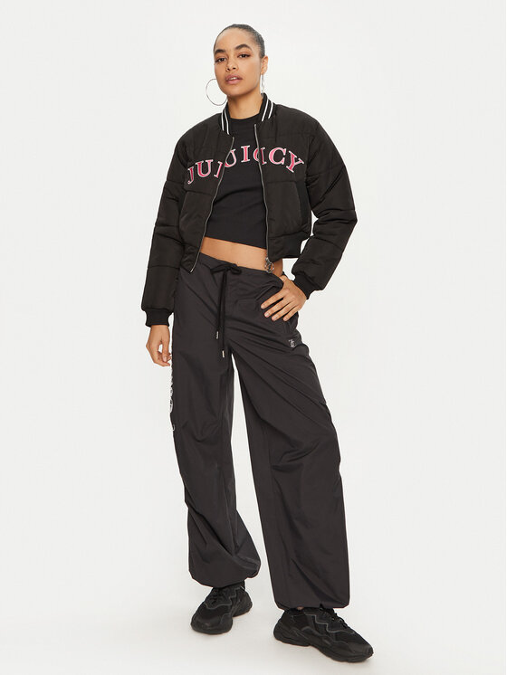 Juicy Couture Juicy Couture Cazadora bomber Kelsey JCOIJ224557 Negro Regular Fit