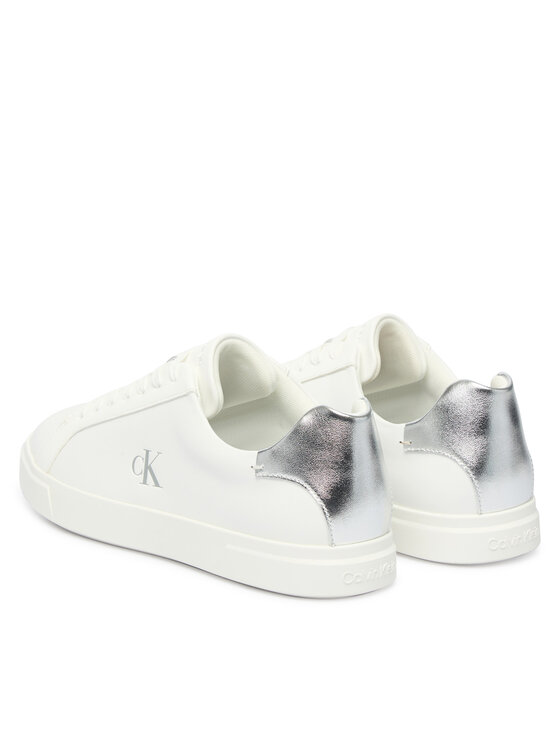 Calvin Klein Laisvalaikio batai Calvin Klein Low Pro Cups Laceup Lth Met HW0HW02846 Balta