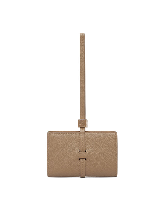 Calvin Klein Portofel Calvin Klein Emblem Hw Pebble Wallet On Strap LV04F1130G Bej