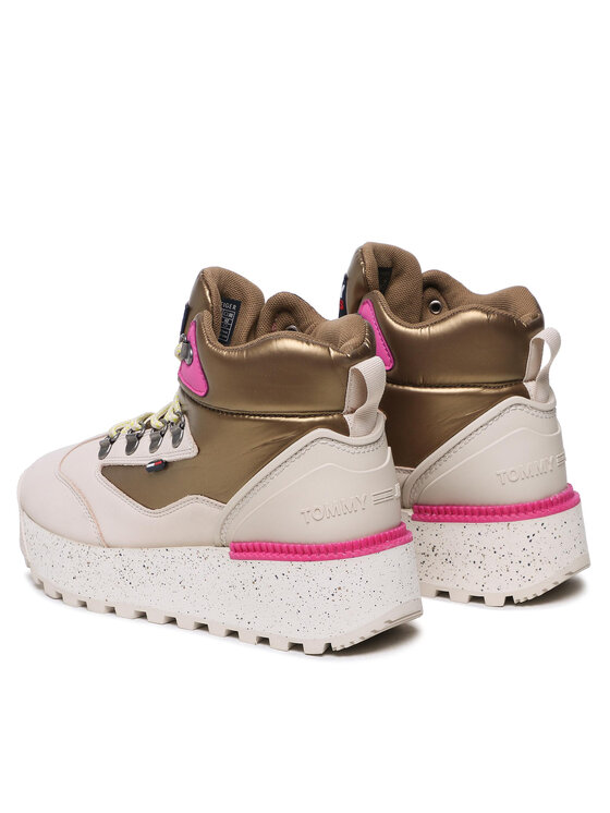 Tommy Jeans Tenisice Tommy Jeans Hybrid Flatform Boot EN0EN01589 Bež