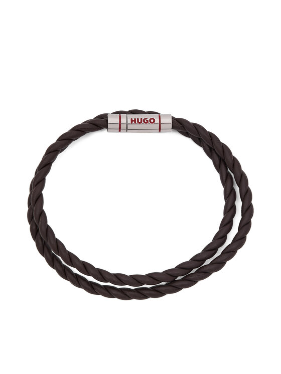 HUGO Narukvica HUGO E-Doublebraid4 50552596 Smeđa