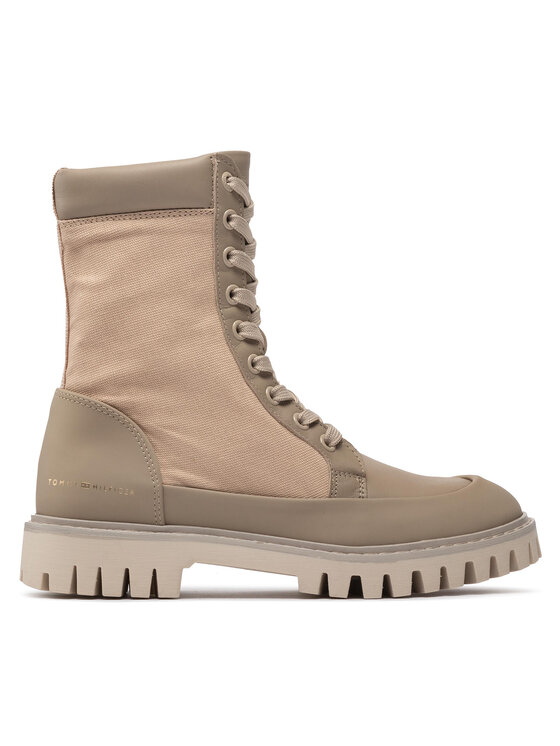 Tommy Hilfiger Trapery Tommy Hilfiger Th Casual Lace Up Boot FW0FW06549 Beżowy