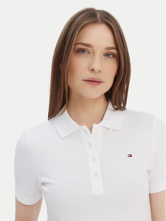 Tommy Hilfiger Tommy Hilfiger Polo 1985 WW0WW42047 Blanco Slim Fit