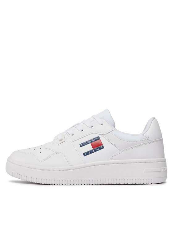Tommy Jeans Snīkeri Tommy Jeans Tjw Retro Basket Ess EN0EN02505 Balts