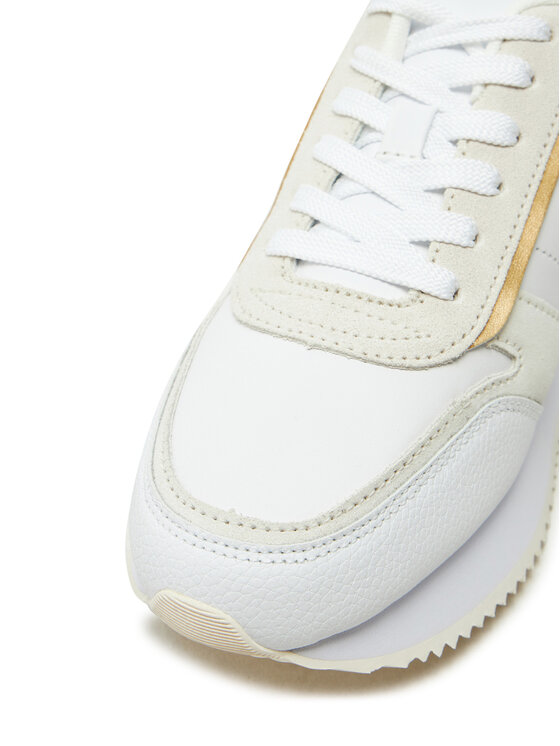 Tommy Hilfiger Snīkeri Tommy Hilfiger Lux Monogram Runner FW0FW08387 Balts
