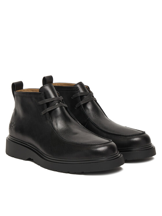 Calvin Klein Auliniai batai Calvin Klein Combat Apron Mid Boot Lth YM0YM01445 Juoda
