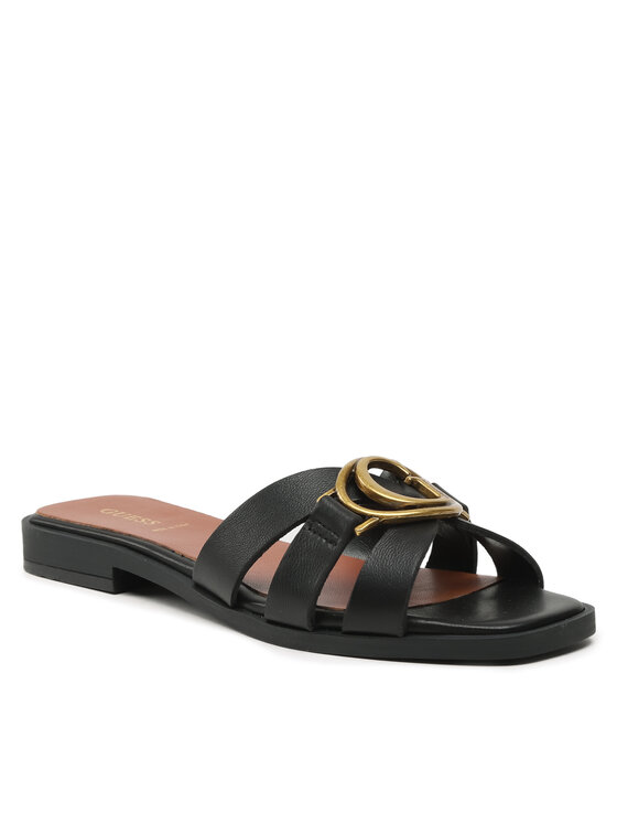 Guess Şlapi Guess Symo Made In Italy FL6SYM LEA19 Negru