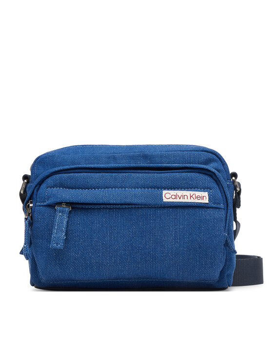 Calvin Klein Saszetka Calvin Klein Sleek Denim Utility Camera Bag LV04D3432G Niebieski