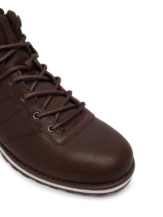 Tommy Hilfiger Auliniai batai Tommy Hilfiger Corporate Outdoor Warm Lth Boot FM0FM05991 Ruda