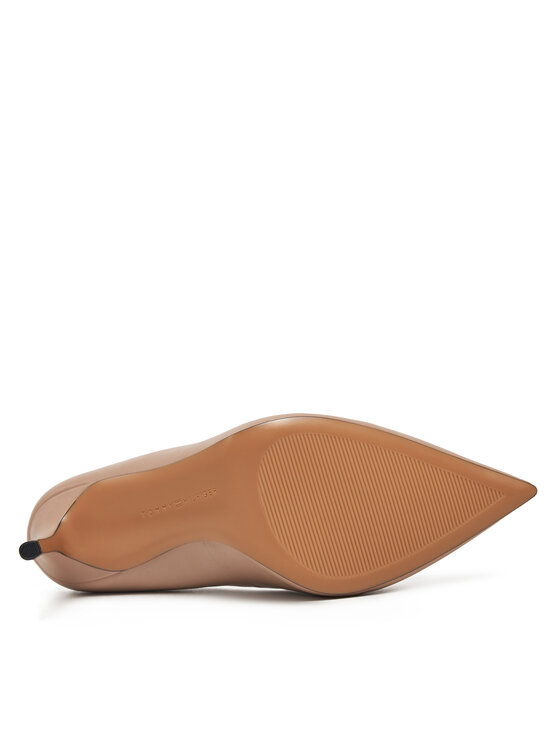 Tommy Hilfiger Pantofi cu toc subțire Tommy Hilfiger Essential Pointed Pump FW0FW07533 Bej