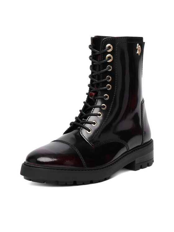 U.S. Polo Assn. Šnurovacia obuv U.S. Polo Assn. EO-MARZIA001W/GL1 Bordová