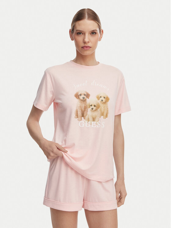 Guess Guess Піжама O6GX05 KH110 Світло-рожевий Relaxed Fit