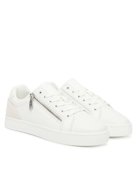 Calvin Klein Jeans Sneakers Calvin Klein Jeans Classic Cupsole Zip Low In YM0YM01318 Alb