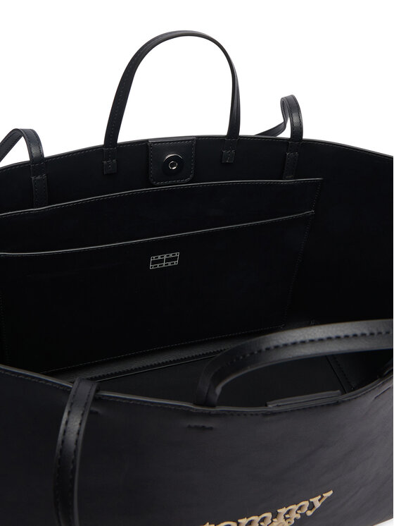 Tommy Jeans Geantă Tommy Jeans Tjw Must Tote AW0AW19051 Negru