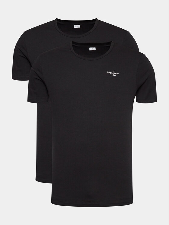 Pepe Jeans Pepe Jeans Komplet t-shirt majic﻿ Pepe Tshirt 2P PMU10976 Črna Regular Fit