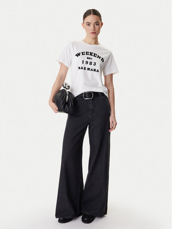 Weekend Max Mara Weekend Max Mara Camiseta Tenue 2615971051 Blanco Regular Fit