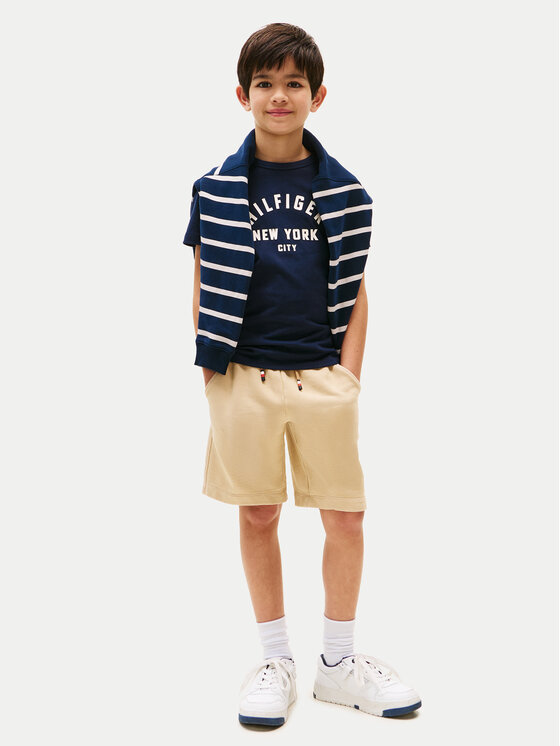 Tommy Hilfiger Tommy Hilfiger Camiseta Curved Graphic KB0KB09800 Azul marino Regular Fit